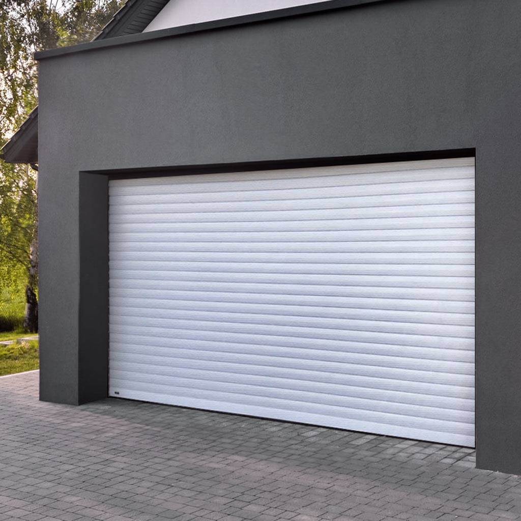 Gliderol Electric Insulated Roller Garage Door from 2147 to 2451mm Wide - Laminated Woodgrain White