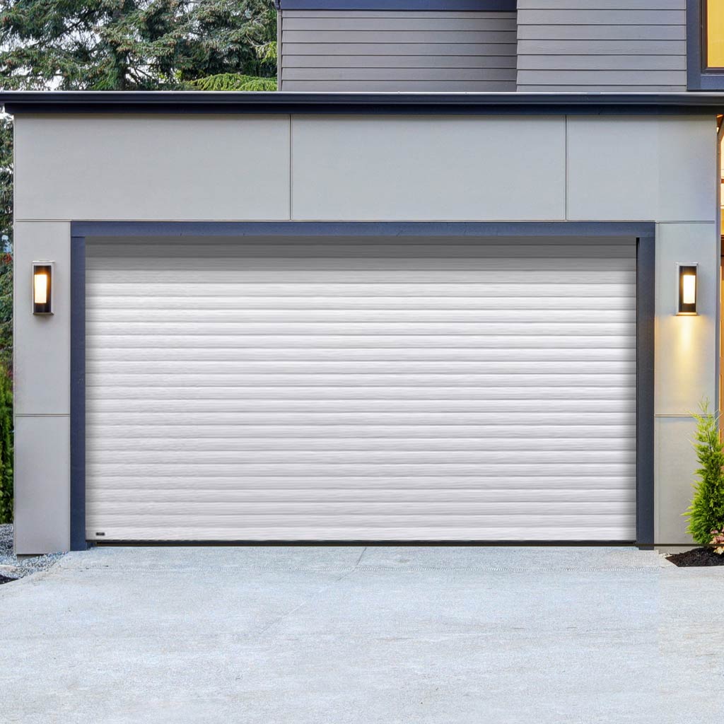 Gliderol Electric Insulated Roller Garage Door from 2452 to 2910mm Wide - Laminated Woodgrain White