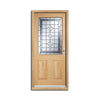 Part L Compliant Winchester Exterior Oak Door and Frame Set - Part Frosted Double Glazing, From LPD Joinery