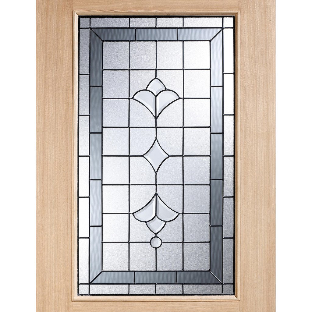 Majestic Oak Door - Zinc Clear Tri Glazing, From LPD Joinery