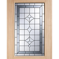 Majestic Oak Door - Zinc Clear Tri Glazing, From LPD Joinery