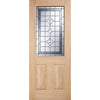 Part L Compliant Winchester External Oak Door - Part  Frosted Zinc Double Glazing - Warmerdoor Style, From LPD Joinery