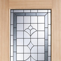 Part L Compliant Winchester External Oak Door - Part  Frosted Zinc Double Glazing - Warmerdoor Style, From LPD Joinery