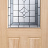 Part L Compliant Winchester External Oak Door - Part  Frosted Zinc Double Glazing - Warmerdoor Style, From LPD Joinery