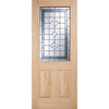 Winchester External Oak Double Door and Frame Set - Semi Obscure Zinc Double Glazing, From LPD Joinery