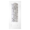 Windsor Lightly Grained Internal PVC Door Pair - Callendar Abstract Style Clear Glass