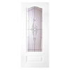 Windsor Lightly Grained Internal PVC Door Pair - Full Reflection Style Glass