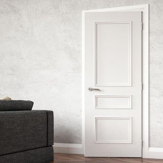 Image: Bespoke Windsor White Primed Fire Internal Door - 1/2 Hour Fire Rated