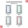Premium Composite Front Door Set - Esprit 2 Winestead Grey Glass - Shown in Red