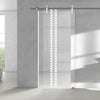 Single Glass Sliding Door - Solaris Tubular Stainless Steel Sliding Track & Winton 8mm Clear Glass - Obscure Printed Design