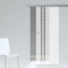 Single Glass Sliding Door - Winton 8mm Obscure Glass - Clear Printed Design - Planeo 60 Pro Kit