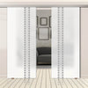 Double Glass Sliding Door - Winton 8mm Obscure Glass - Obscure Printed Design - Planeo 60 Pro Kit