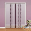 Winton 8mm Obscure Glass - Clear Printed Design - Double Evokit Pocket Door