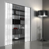 Winton 8mm Obscure Glass - Obscure Printed Design - Double Evokit Pocket Door