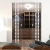 Winton 8mm Clear Glass - Obscure Printed Design - Double Absolute Pocket Door