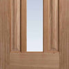 Single Sliding Door & Track - Kilburn 1 Pane Oak Door - Clear Glass - Unfinished