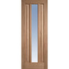 Kilburn 1 Pane Oak Double Evokit Pocket Door - Clear Glass