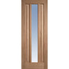 Kilburn 1 Pane Oak Absolute Evokit Double Pocket Door Detail - Clear Glass