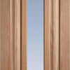 Single Sliding Door & Track - Kilburn 1 Pane Oak Door - Clear Glass - Unfinished