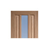 Kilburn 1 Pane Oak Absolute Evokit Double Pocket Door Detail - Clear Glass