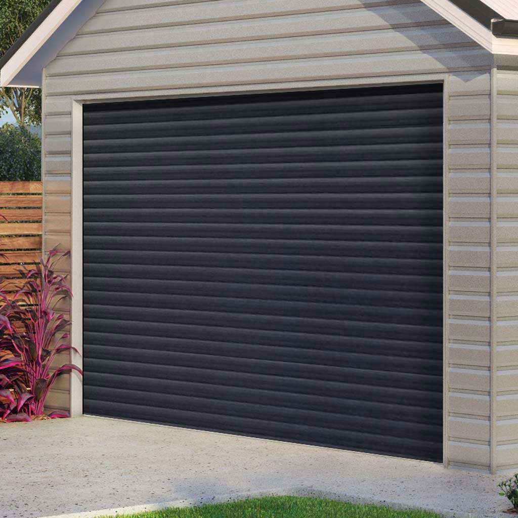 Gliderol Electric Insulated Roller Garage Door from 1995 to 2146mm Wide - Laminated Woodgrain Anthracite