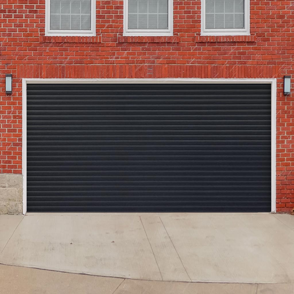 Gliderol Electric Insulated Roller Garage Door from 2911 to 3359mm Wide - Laminated Woodgrain Anthracite