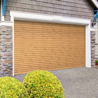 Image: Gliderol Electric Insulated Roller Garage Door from 2452 to 2910mm Wide - Irish Oak