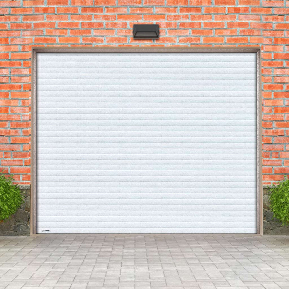 Gliderol Electric Insulated Roller Garage Door from 1900 to 5320mm Wide - Laminated Woodgrain White