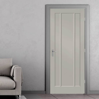 Image: Prefinished Worcester 3 Pane Fire Door - Choose Your Colour