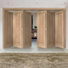 Bespoke Thrufold Worcester Oak 3 Panel Folding 3+3 Door