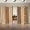 Bespoke Thrufold Worcester Oak 3 Panel Folding 3+3 Door - Prefinished