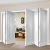 Bespoke Thrufold Worcester White Primed 3P Folding 3+2 Door