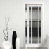 Worcester 3 Pane Single Evokit Pocket Door - Clear Glass - Primed