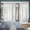 Bespoke Thruslide Worcester 3L 3 Door Wardrobe and Frame Kit - Clear Safety Glass - White Primed