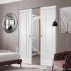 Worcester 3 Panel Absolute Evokit Double Pocket Door - Primed