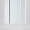 Bespoke Thruslide Worcester 3L 2 Door Wardrobe and Frame Kit - Clear Safety Glass - White Primed