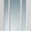 Four Sliding Doors and Frame Kit - Worcester 3L Door - Clear Glass - White Primed