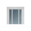 Single Sliding Door & Track - Worcester 3 Pane Door - Clear Glass - White Primed