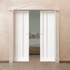 Bespoke Worcester White Primed 3 Panel Double Pocket Door