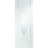 Bespoke Treviso White Primed Glazed Double Frameless Pocket Door Detail