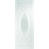 Treviso White Primed Oak Door Pair - Clear Glass