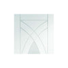 Bespoke Treviso White Primed Oak Glazed Double Pocket Door Detail