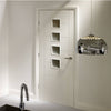 Palermo Door - Obscure Glass - White Primed