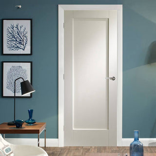Image: Simpli Fire Door Set - Pattern 10 Panel Fire Door - White Primed