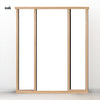 Oak wooden frame on white background