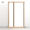 Oak wooden frame on white background