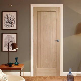 Image: Fire Rated Suffolk Oak Door - 1/2 Hour Rated - Prefinished