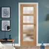 Shaker Oak 4 Pane Door - Obscure Glass