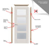 Door and frame kit Altino flush door primed