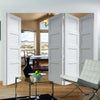 Four Folding Doors & Frame Kit - Shaker 4 Panel 3+1 - White Primed